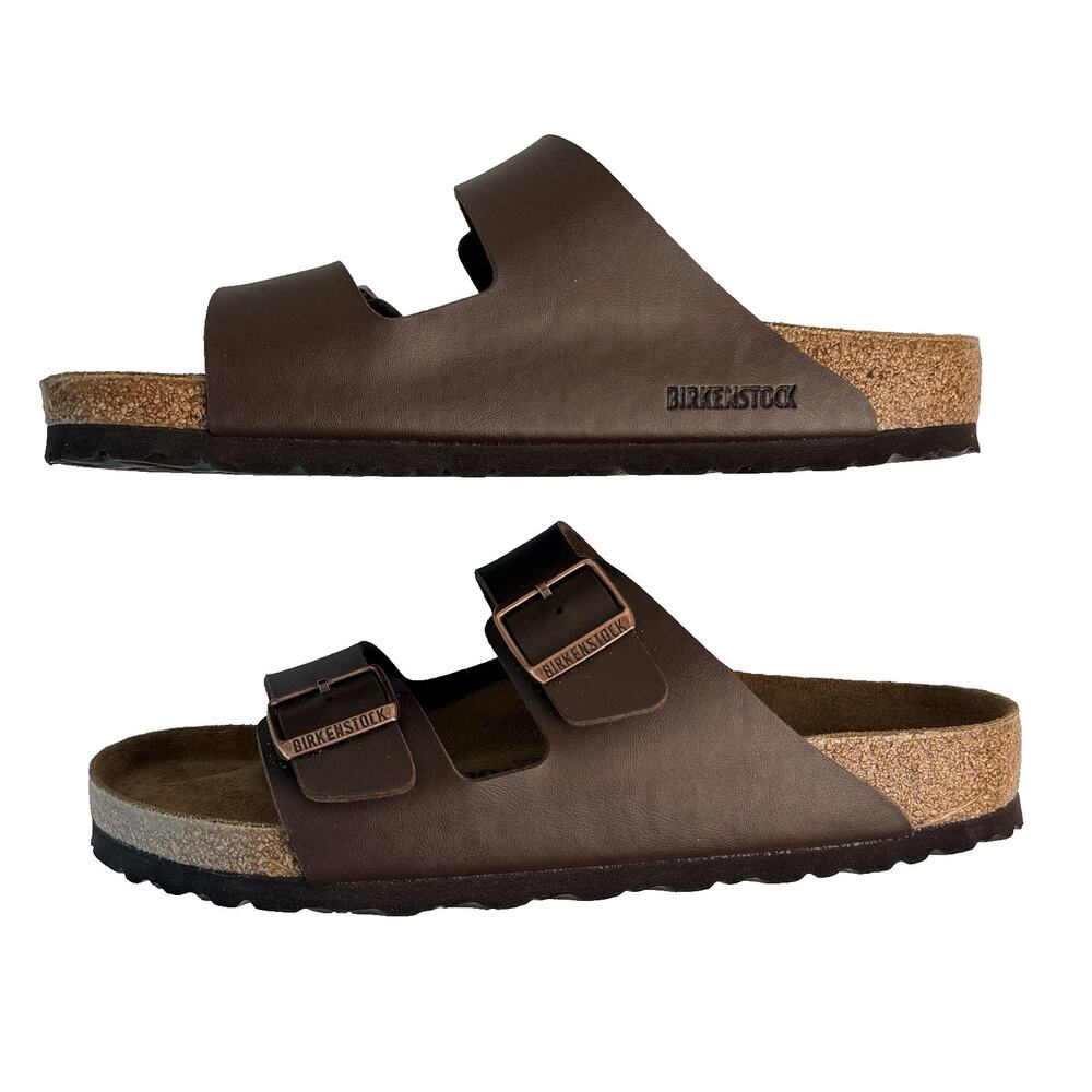 BIRKENSTOCK Arizona 43 Regular Habana Oiled Leather Dark Brown Soft Footbed NWOT - Picture 5 of 8